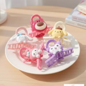 Multicolor Cartoon Hair Clip (Any Random Color & Design 2 pcs)