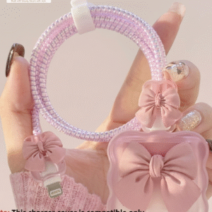 3D Bow Design Charger Protector Cover for iPhone Charger only 18W & 20W