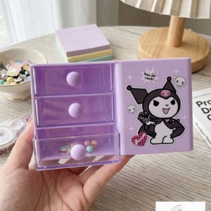 Kawaii Pen & Pencil Holder, Desk Storage Organizer with Drawer