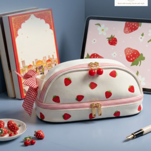 Strawberry Printed Pouch