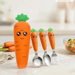 Carrot Shaped Kids Cutlery Set