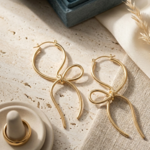 Bow Knot Dangle Hanging Earrings